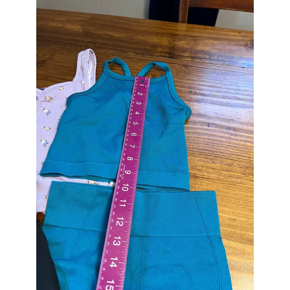 Old Navy 90 Degree All in Motion Activewear Bundle Kids 6-7 7-8 Teal Purple EUC